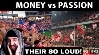 UNREAL!! Football fans and atmosphere USA vs Europe REACTION