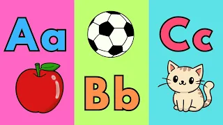 A For Apple | B For Ball | ABC | Alphabets In Kids Voice | Letters | Listen & Repeat | "wekids"