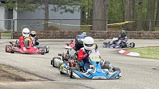 East Lansing Kart Track(ELKT) Series Championship Round #1 Heat 2 Qualifying | LO206 Jr