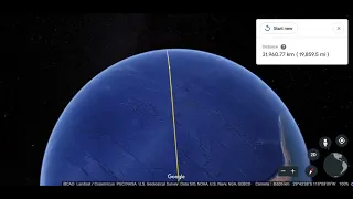 Longest straight line on Earth without hitting land