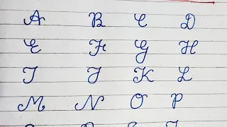 Cursive writing // Capital letters // ABCD // Capital alphabet.