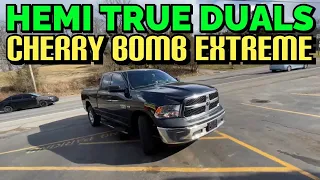 2017 RAM 1500 5 7L HEMI TRUE DUAL EXHAUST w/ CHERRY BOMB EXTREME!
