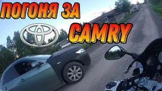 Погоня за Toyota Camry 3.5, Honda VTR 1000f