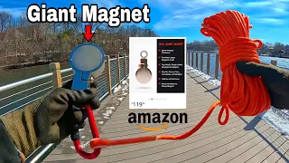 Magnet Fishing With Amazon's Most Powerful 1,200 LB Magnet - What Will I Find?