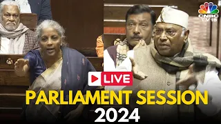 LIVE: Budget Session Of Parliament 2024 | Nirmala Sitharaman Vs Kharge | Rajya Sabha Live | N18L