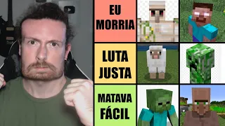 Mobs do Minecraft que eu QUEBRARIA na PORRADA