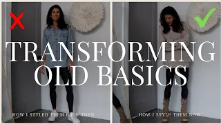 Styling Old Wardrobe Basics For 2023 | Re-Styling Out of Date Items