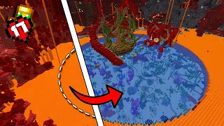 I Brought The OCEAN to the NETHER In Minecraft Hardcore