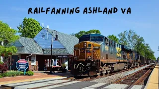 Railfanning Ashland VA on a Sunny Sunday Morning
