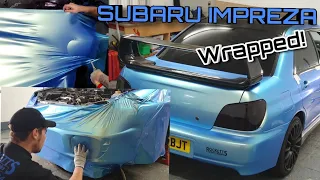 Subaru Impreza VINYL WRAPPING Blue/Green