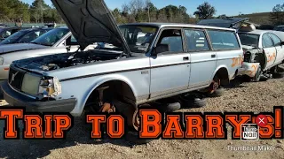 Hunting Volvo 240 parts at the junk yard for The Woody Wagon