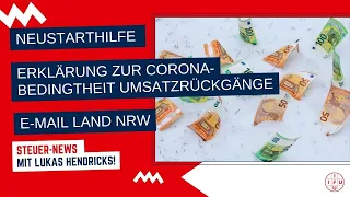 🆕 Neustarthilfe | Erklärung zur Corona-Bedingtheit Umsatzrückgänge | IFU-Steuernews