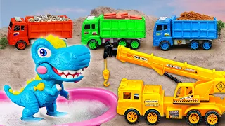 JCB car toy, Crane, Dump truck rescue Dinosaurs - Valuable for teamwork, problem-solving - for kids