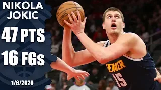 Nikola Jokic Nuggets Career High Highlights vs Hawks | 47 Pt | 06.01.20 #NBA2020 #NBA