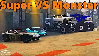 Spin Tires Monster Trucks vs Supercars