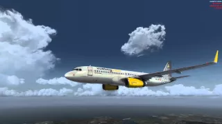 Prepar3D V3.1 HD -  Vueling A320SL approach and landing at Asturias