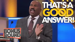 IT'S SUCH A GOOD ANSWER... IT's ALREADY UP THERE! Funny Family Feud MOMENTS With Steve Harvey
