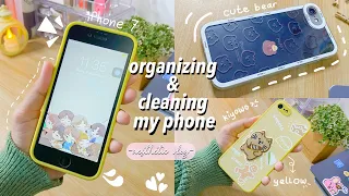 organizing and cleaning my phone ʕ•ᴥ•ʔ iPhone 7 🐱 aesthetic vlog ☆彡