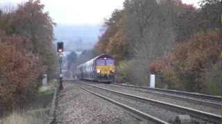 Banked 66156 Climbs the Lickey on 6M60, 17/11/12.