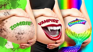 Sirène VS Vampire VS Zombie ENCEINTE en prison ! 🤰Situations de grossesse & astuces par Télé-Teen !