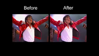 Michael Jackson - Beat It (HIStory World Tour Munich) 4K Upscale Color Fix Comparison