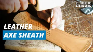 How to make a leather axe sheath