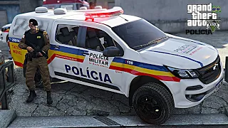 TROCA DE TIROS NA FAVELA! TÁTICO MÓVEL - PMMG | GTA 5 POLICIAL