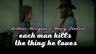 Each man kills the thing he loves | Arthur Morgan & Mary Linton