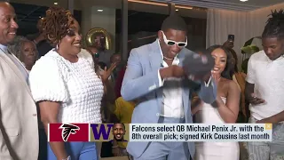 'GMFB' reacts to Falcons selecting QB Michael Penix Jr. with the eight overall pick