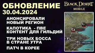 ❗📱BDM: КАПОТИКА♦ +3 БОССА В СТРАНЕ УТРА♦ +ПАТЧ В КОРЕЕ БДМ Обновление 30.04.24 в Black Desert Mobile