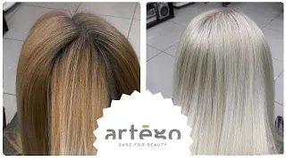 Lightening cream paint previously colored hair. Blonde WITHOUT bleach! Artego.