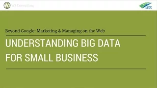 Understanding Big Data for Small Business