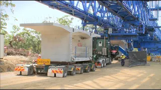 Amazing Heavy Equipment & Modern Technology In Bridge Construction. Railway Construction Process