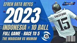 ⭐ Efren Reyes Full Game in Indonesia billiards 2023 open pool tournament best shots #efrenreyes