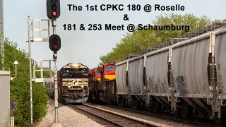Catching the 1st CPKC 180 at Roselle & 181/253 Meet At Schaumburg