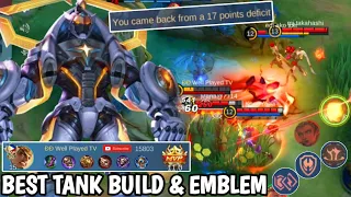 Gatotkaca Best Tank Build and Emblem | Intense Comeback! | MLBB