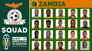 ZAMBIA Official Squad AFCON 2023 | African Cup Of Nations 2023 | FootWorld