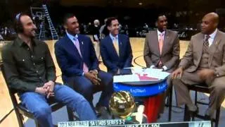 Charles Barkley whispers Ginobili Game 5 NBA Finals 2013