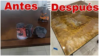 Cómo restaurar una mesa con Resina Epóxica Fácilmente ✅