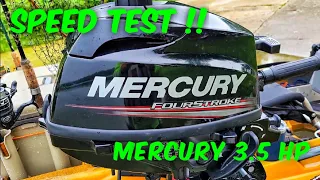 2021 Mercury 3.5 hp 4stroke - SPEED TEST !!!!