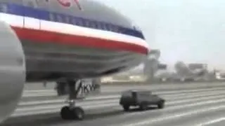 Airplane Lands on Jeep  on Freeway (405-The Movie)