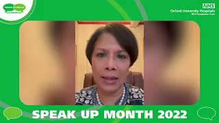 Professor Meghana Pandit, Chief Executive Officer on Speak Up Month 2022