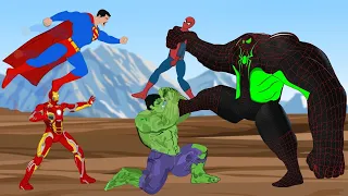 Evolution of Hulk Spiderman Vs Team Hulk , Spiderman , Iron Man , Captai America : Who Is Stronger??