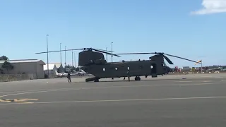 CH-47F Chinook startup at Sunshine Coast Airport YBSU/MCY 2020