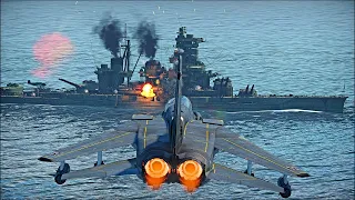 【WarThunder】 Battleship Haruna vs 4th Generation Fighter+New Attacker