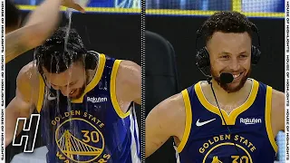 Stephen Curry Gets Soaked After Dropping 53 Points, Postgame Interview vs Nuggets | April 12, 2021