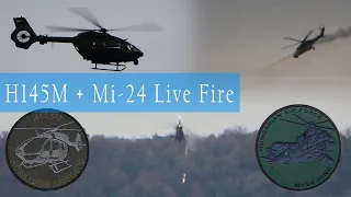 Hungarian Air Force - H145M and Mi-24P live fire