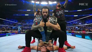 Roman Reigns The Usos & Sami Zayn Destroy Drew McIntyre - WWE Smackdown 8/26/22 (Full Segment)