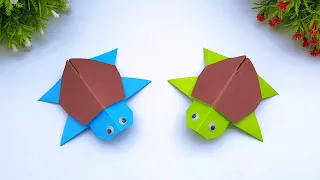 DIY Origami Jumping Paper Turtle | Handmade Easy Paper Turtle | Moving Paper Toy Ideas