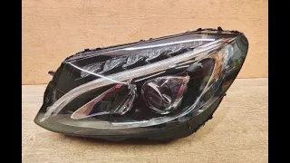 Фара левая для Mercedes C класс C200 C250 C300 C350 2014 - 2019 год выпуска LED w205